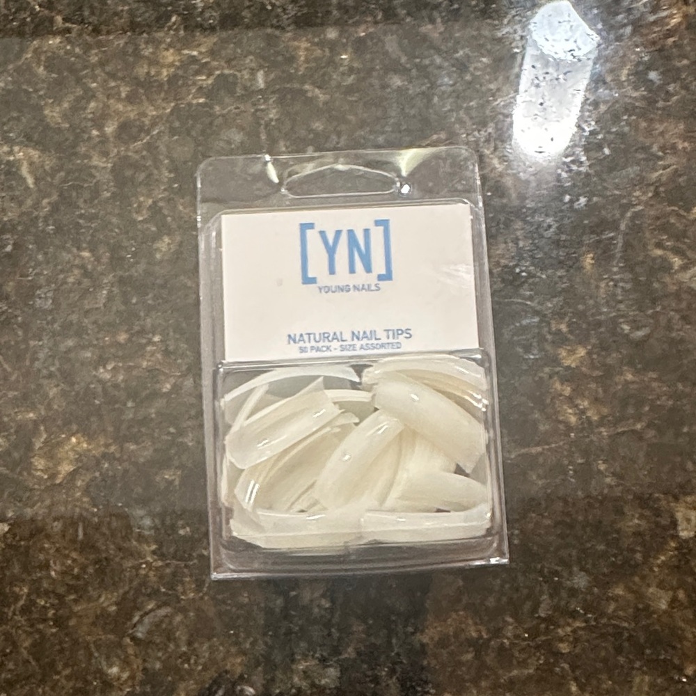 Young Nails Natural Nail Tips 50 Pack New